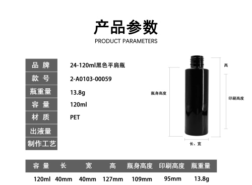 24-120ml黑色平肩瓶