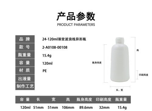 24-120ml渐变波浪线异形瓶