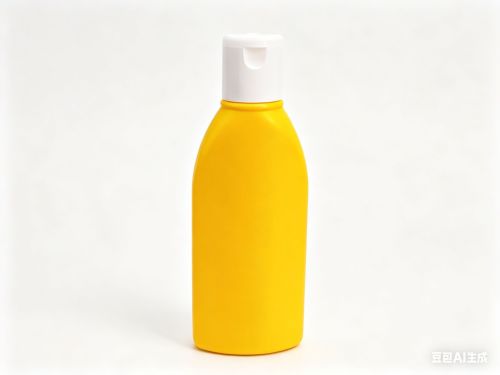 28-230ml黄色斜肩pe乳液瓶盖套装