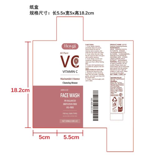维他命C泡沫洁面乳纸盒