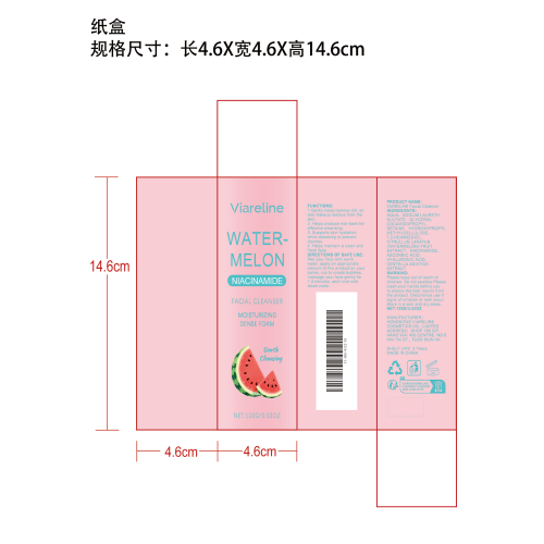 西瓜泡沫洗面奶纸盒