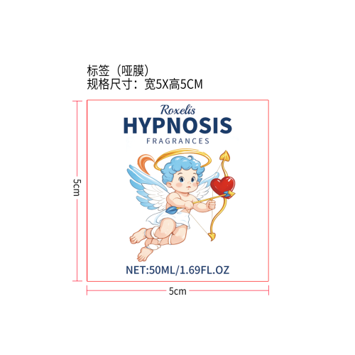男士信息素香水标签（哑膜,贴玻璃瓶）