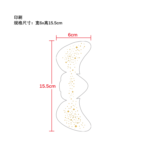 派对雀斑纹身贴印刷贴