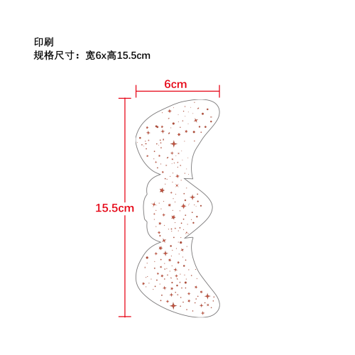 红色斑点纹身贴印刷贴
