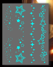 星星夜光纹身贴