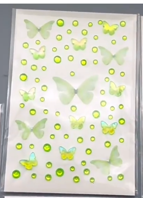 网纱蝴蝶钻石贴（绿色）
