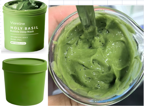 绿色泡泡面膜印刷瓶（瓶含料）