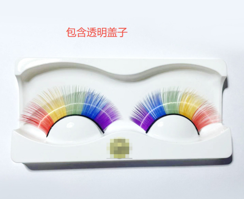 彩虹色假睫毛