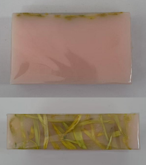 粉色干花皂