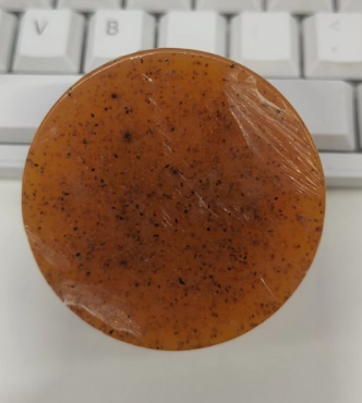 橙黄籽圆形皂
