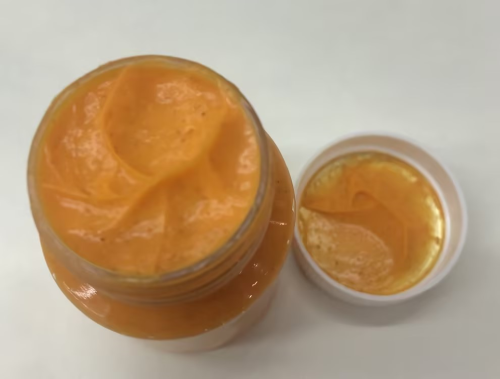 化妆品-橙色清香味磨砂膏+核桃粒子