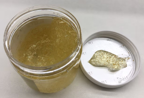 化妆品-淡黄色柠檬味保湿凝胶/啫喱+黄色粒子