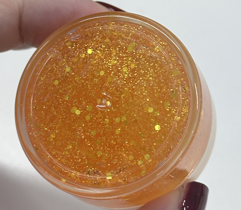 化妆品-橙色闪光亮片凝胶