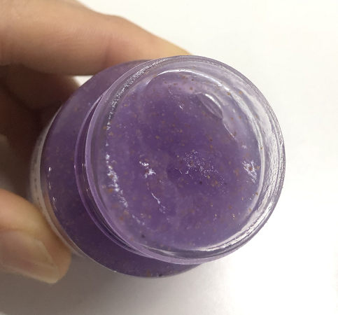化妆品-淡紫色清香味去角质啫喱+核桃粒子