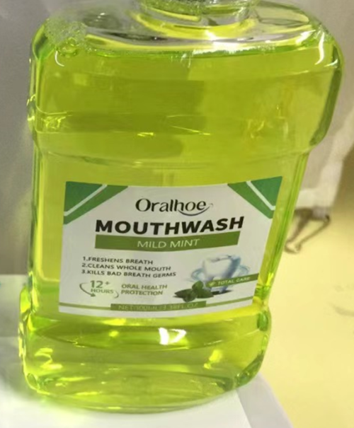 化妆品-黄绿色薄荷味漱口水