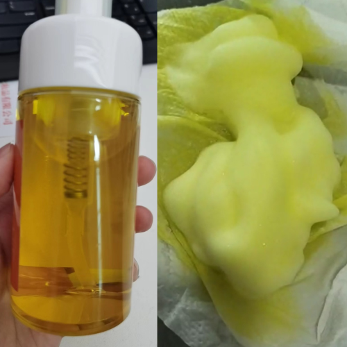 化妆品-黄色清香味洁面慕斯1号