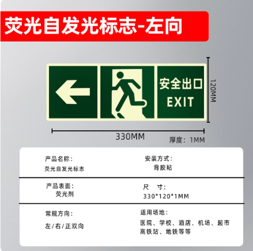安全出口指示（左)