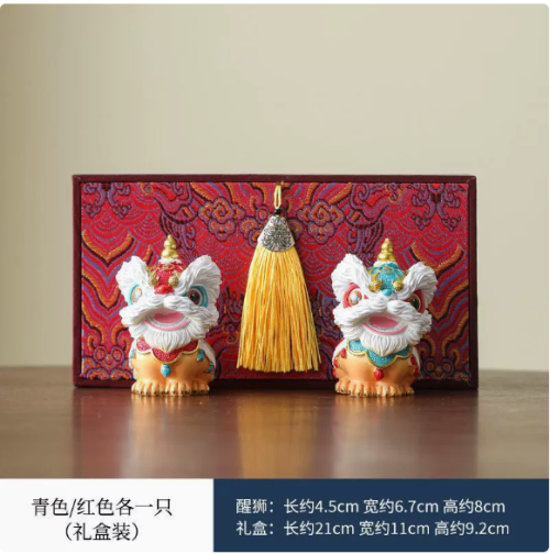 吉祥醒狮摆件