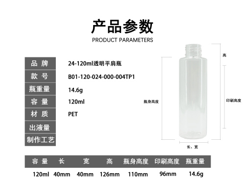 24-120ml透明平肩瓶