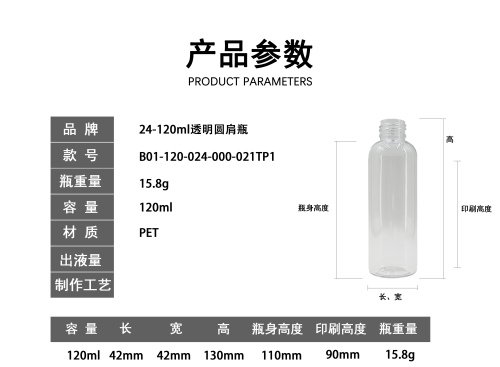 24-120ml透明圆肩瓶