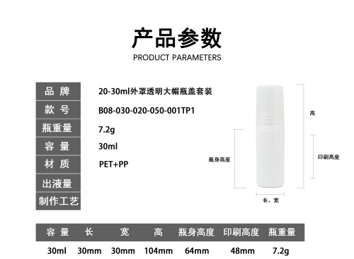 20-30m外罩透明大帽瓶盖套装