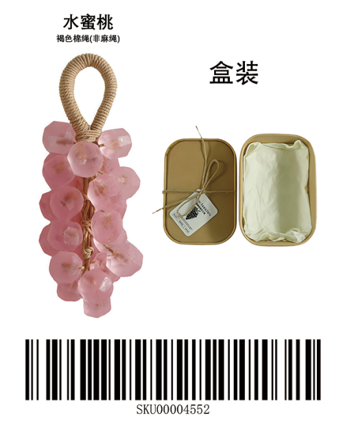 水蜜桃宝石葡萄皂（礼盒装）标签