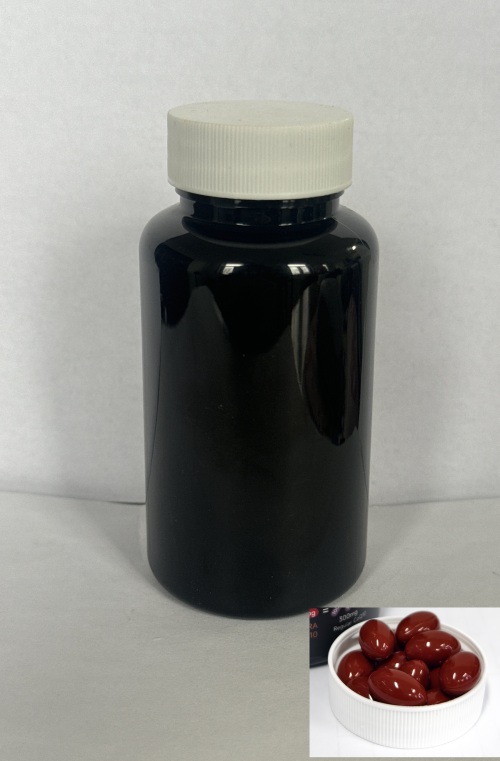 150ccPE黑色瓶红色胶囊（瓶含料）