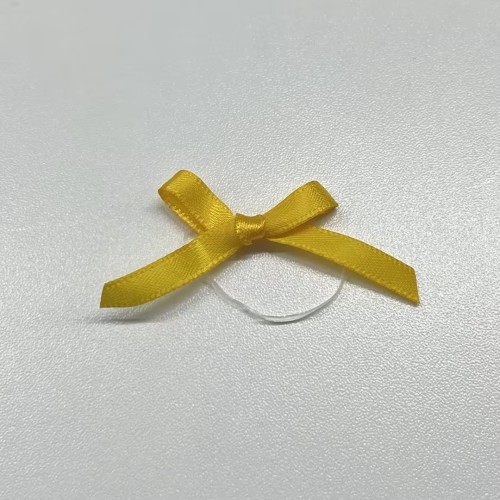 亮黄色蝴蝶结(带透明橡皮筋)