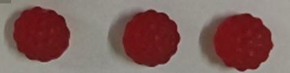 食品-玫红色草莓味树莓形状软糖3g/颗