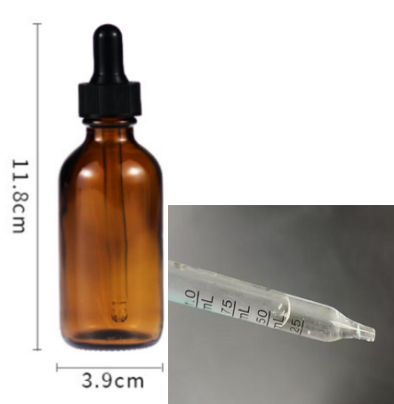 60ml，透明液体滴剂（瓶含料）