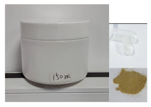 150ml白色广口瓶透明壳棕色粉末胶囊（瓶含料)
