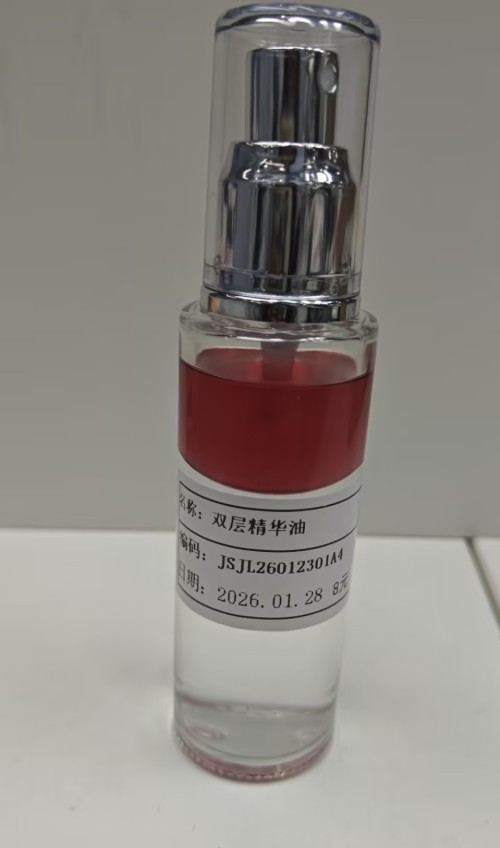 化妆品-上层清香味红色精华油+下层清香味透明双层保湿水（JSJL26012301A4）