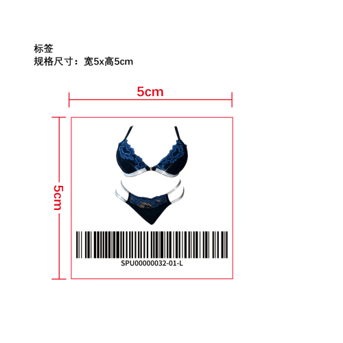 闪钻蕾丝镂空性感内衣套装   标签
