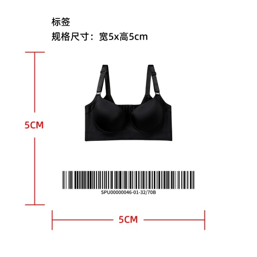3D 软杯美背塑形文胸         标签