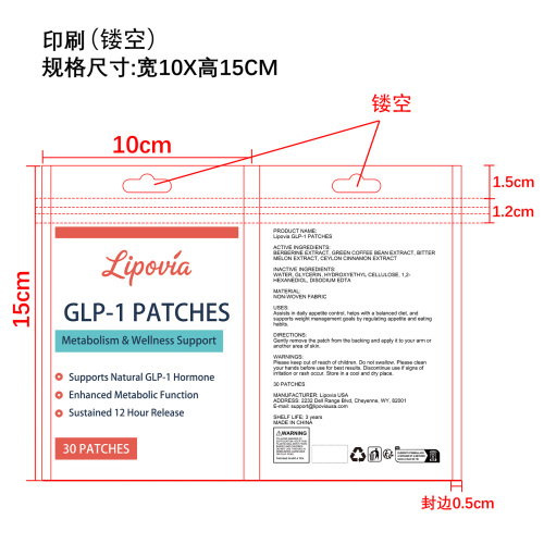 身体护理贴片印刷袋(带飞机孔)OEM