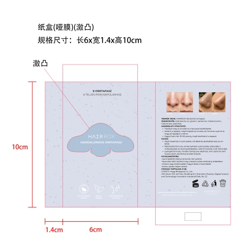 鼻部护理贴纸盒(哑膜 激凸)