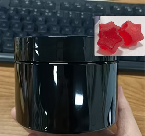 300ml透明黑盖广口瓶（瓶含料）