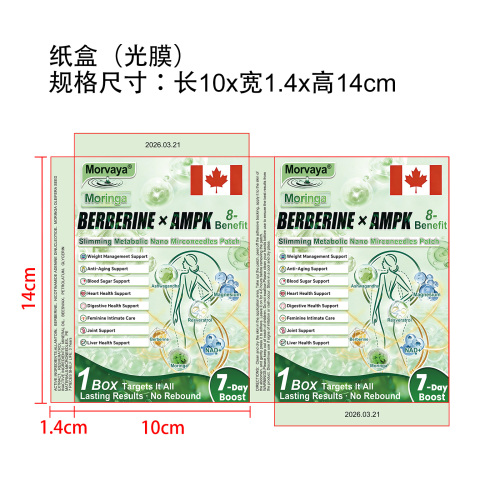 辣木代谢纳米微针贴片纸盒(光膜)
