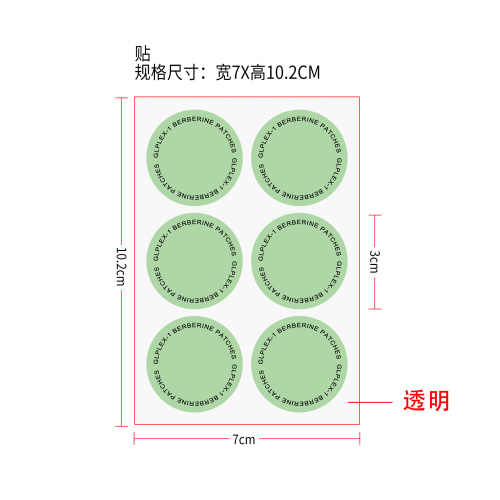 印刷身体贴片（透明底）