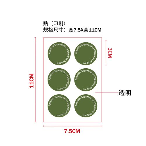 食欲控制辅助贴片印刷贴片