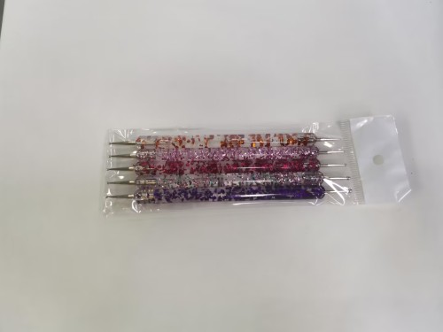 5支装金粉点花针 DIY美甲创意设计美甲工具亮片双头点钻笔