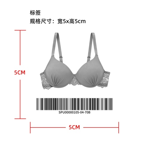 蕾丝聚拢性感文胸标签