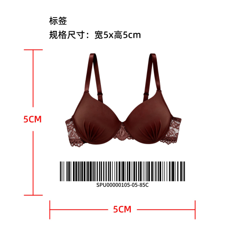 蕾丝聚拢性感文胸标签