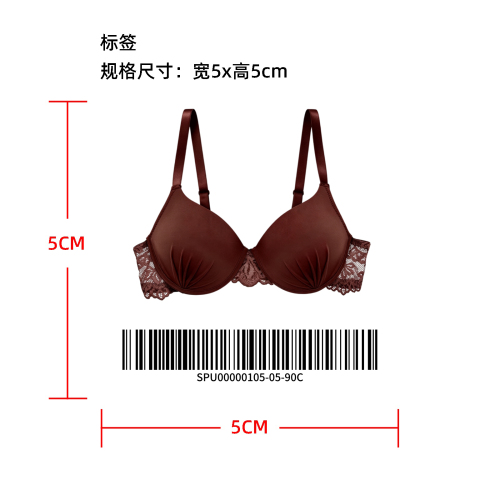 蕾丝聚拢性感文胸标签