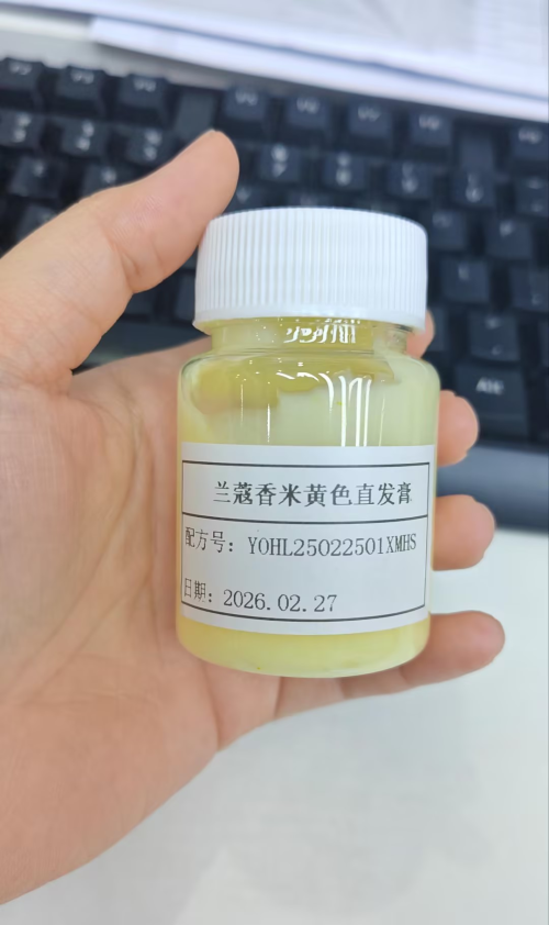 化妆品-米黄色兰蔻味直发膏（YOHL25022501XMHS）
