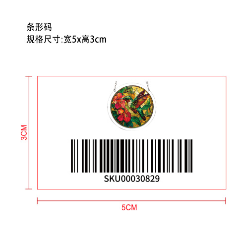 亚克力阳光捕捉器窗饰（小鸟）标签