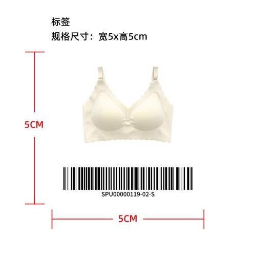 深 V 波浪边无痕文胸（质量款）标签