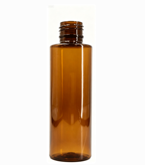 24牙120ml茶色亮面透明平肩瓶