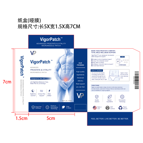 前列腺护理贴纸盒(哑膜)
