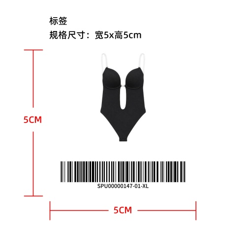 美背镂空连体礼服内衣（单层版）标签